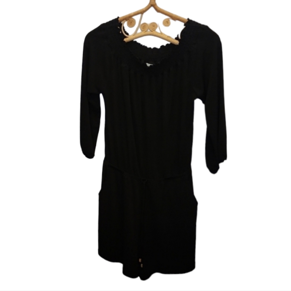 Veronica M black romper size M NWT